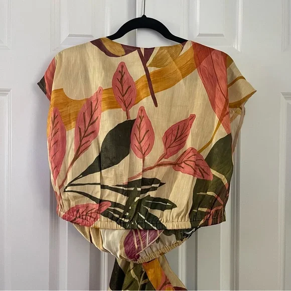 🔥NOT AVAILABLE 🔥🔥Anthropologie Palms Printed Pant Set - Picture 4 of 5